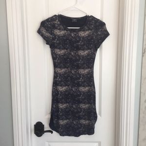 May Pink BLUE MARBLED SHIFT DRESS